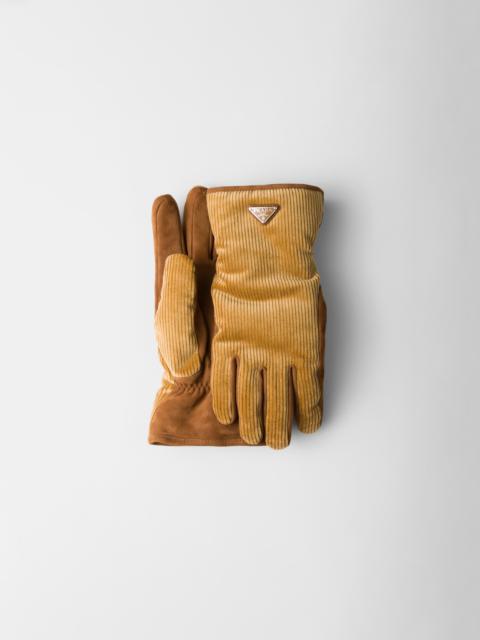 Prada Corduroy gloves
