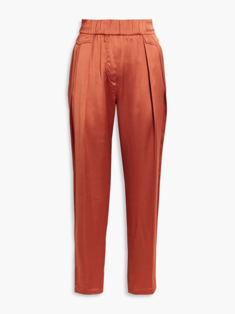 FABIANA FILIPPI Pleated charmeuse tapered pants