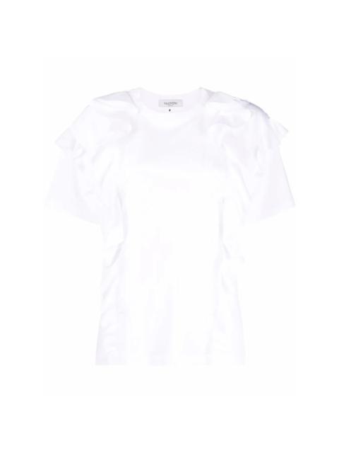 Valentino Valentino Garavani Ruffle-Trim Short-Sleeve T-Shirt