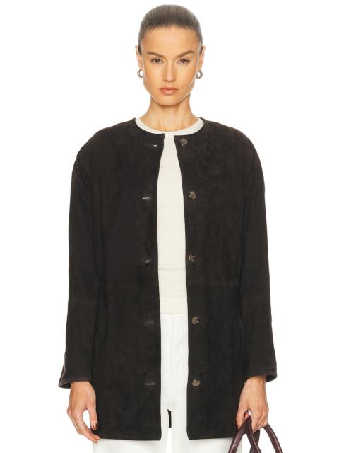 Loulou de Saison Waren Oval Shaped Suede Coat