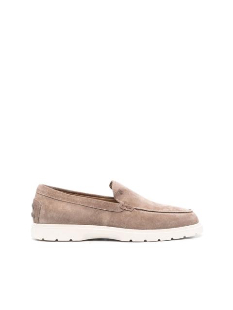 Tod's suede slip-on loafers