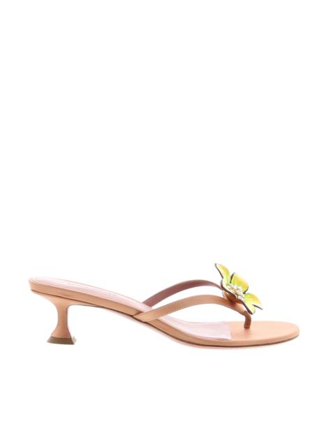 Amina Muaddi Amina Muaddi – Vittoria Thong 45 – Latte