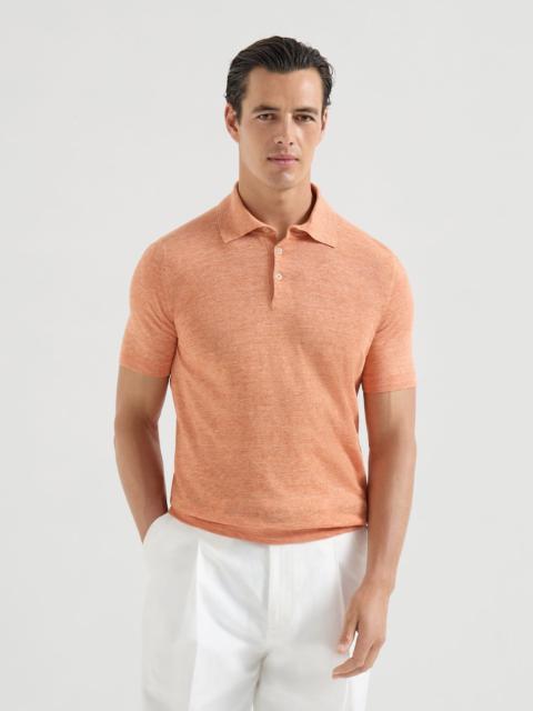 Brunello Cucinelli Linen and cotton knit polo