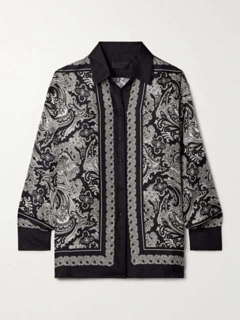 NILI LOTAN Alfie Bandana-print Silk-twill Shirt