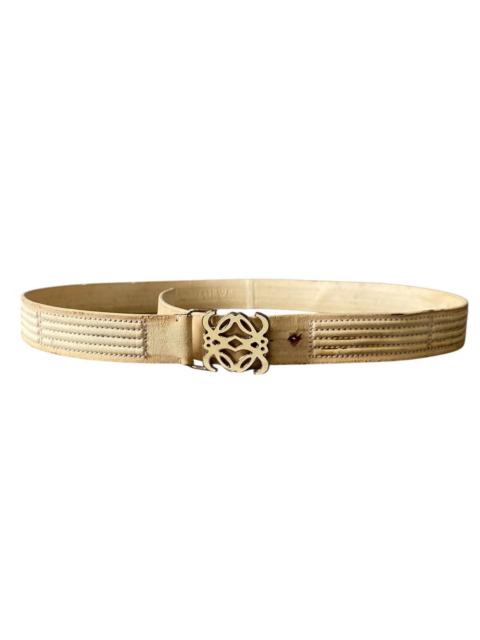 Loewe Loewe leather belt logo buckle