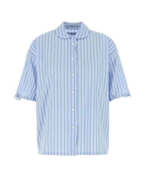 Prada Prada Women Embroidered Poplin Shirt
