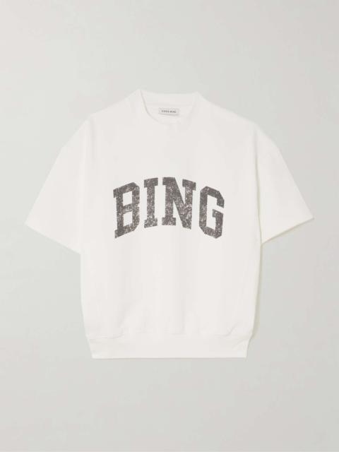 Jay printed cotton-jersey sweatshirt Off-white