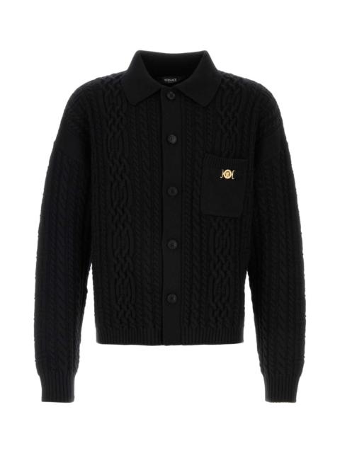 VERSACE Versace Men Black Cardigan Wool