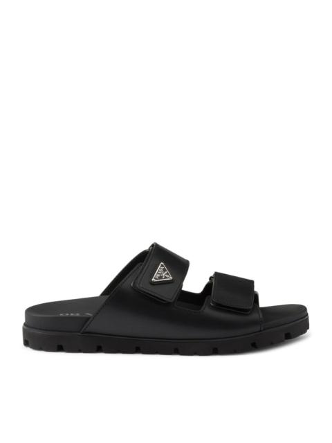 Prada Prada Men Leather Strap Sandals
