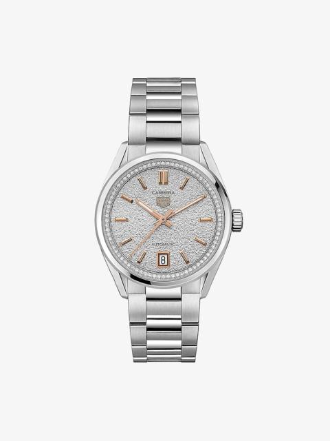 WBN231B.BA0001 Carrera Date stainless-steel and 0.288ct diamond automatic watch