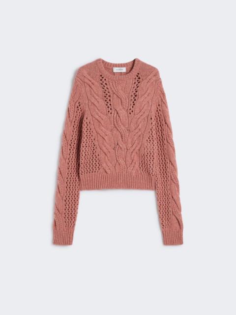 Sportmax Cable-knit crew-neck sweater
