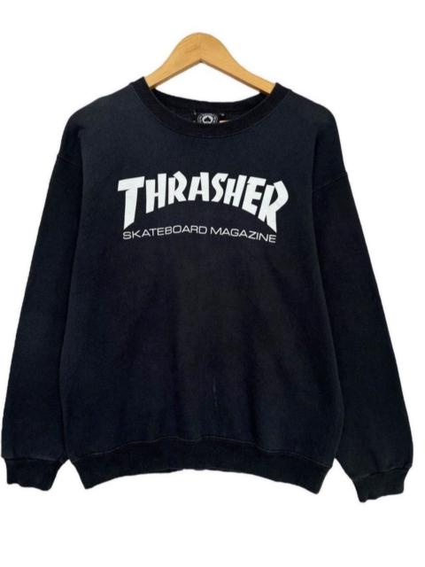 Vintage Thrasher Skateboards Spellout Black Sweatshirt Sk8