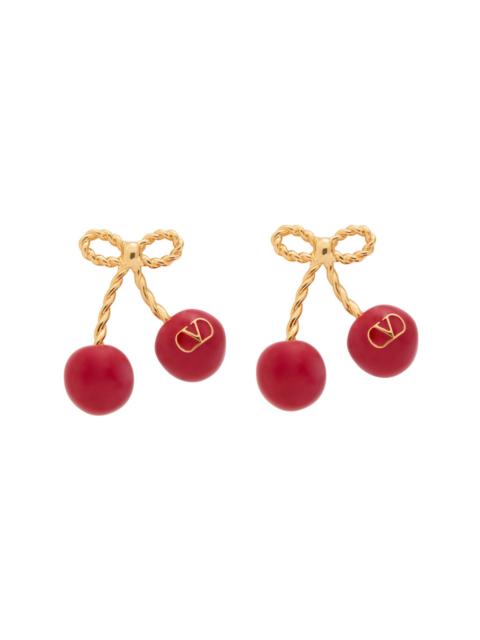 Valentino Valentino Garavani Cherryfic Vlogo Drop Earrings