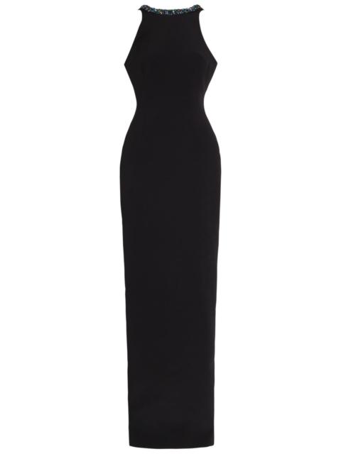 Balmain Balmain Crystal-embellished Crepe Gown