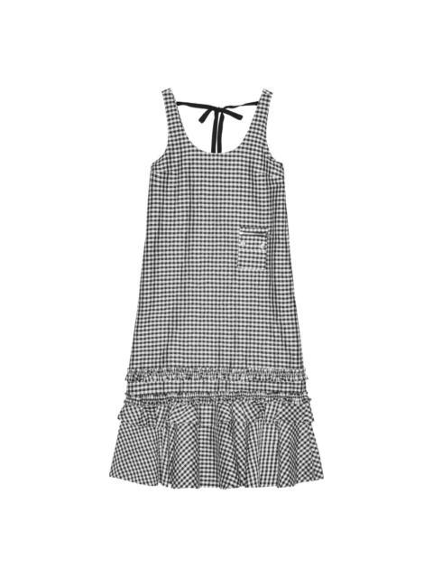 gingham-print dress