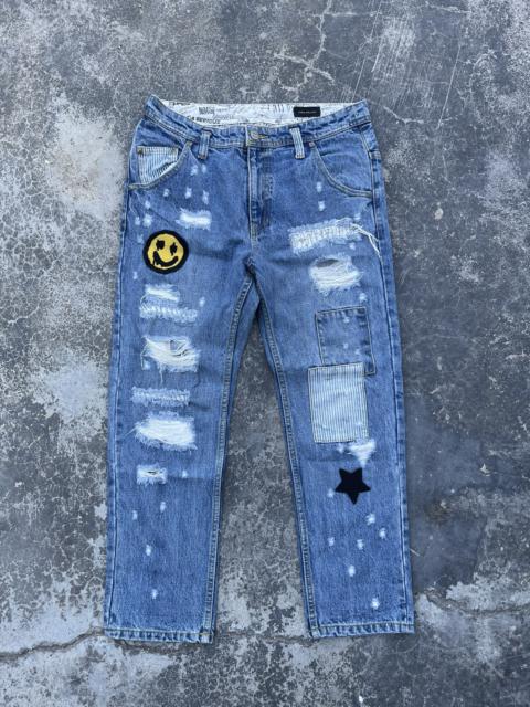 Other Designers Distressed Denim - Worldwide Love Japan patches and boro design denim for love