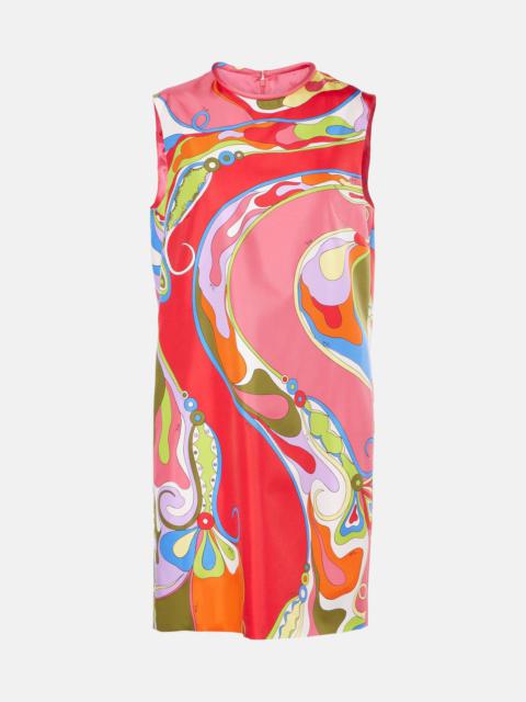 PUCCI Orchidee silk twill minidress