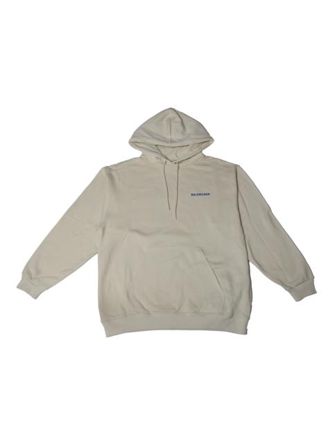 Other Designers Balenciaga Front Back Logo Hoodie Beige