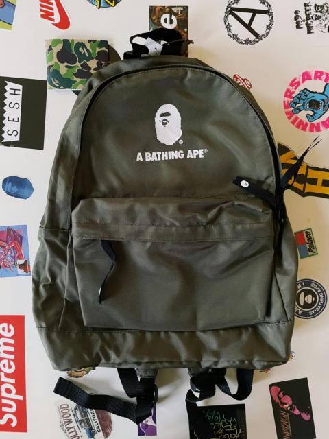 A BATHING APE® Bape A Bathing Ape Logo Backpack Olive