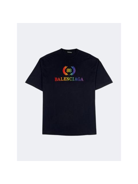 BALENCIAGA 2018 Rainbow Logo T-Shirt