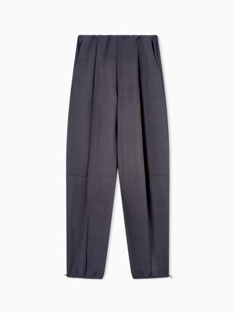 GIORGIO ARMANI ASV TWO-TONE VISCOSE JERSEY TROUSERS