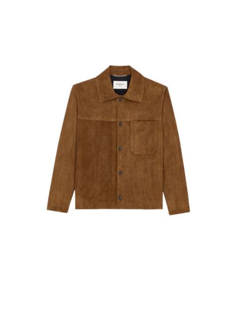 SAINT LAURENT SAINT LAURENT $5200 RHUM AMBRE Suede Overshirt New & Authent