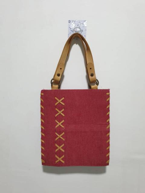 Archival Clothing - Katharine Hamnett red colour carry bag