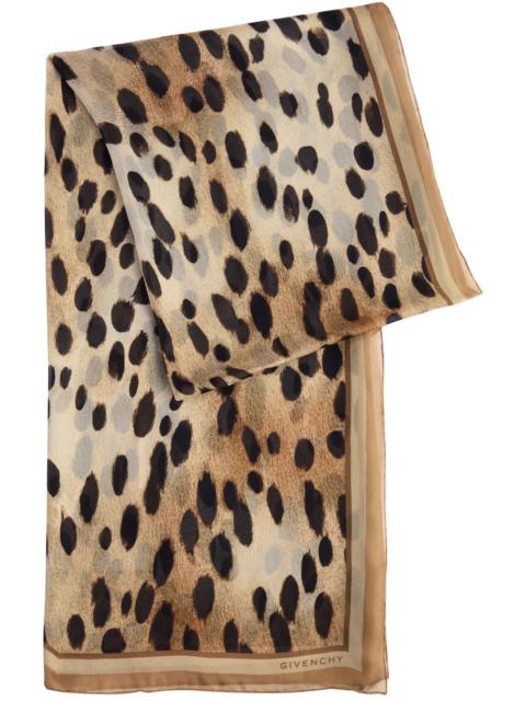 Givenchy Cheetah-printed Silk-satin Scarf