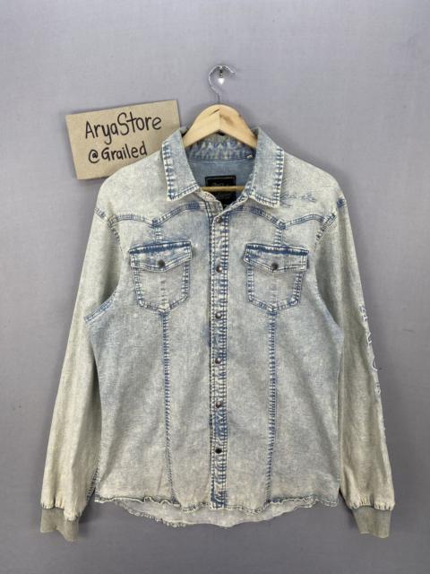 Karl Kani Acid Wash Shirts Button Up Jacket