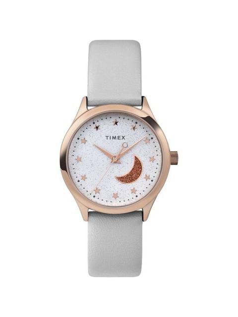 Other Designers Timex Celestial Quartz White Dial Ladies Watch TW2V49400
