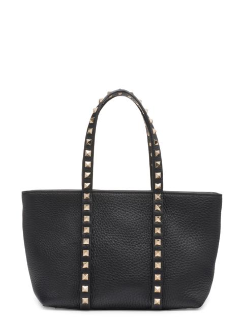 Valentino Valentino Garavani Mini Rockstud Leather Tote in Nero at Nordstrom