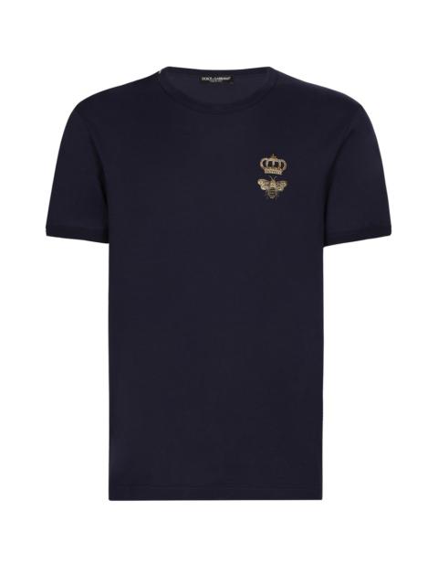 Dolce & Gabbana Cotton T-shirt with embroidery