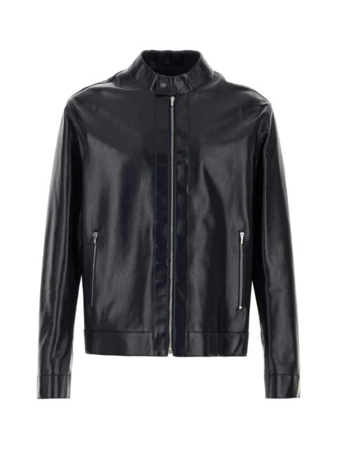 FENDI Fendi Men Midnight Blue Leather Jacket