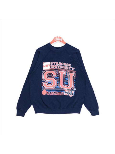 Ncaa - Vtg 90s Syracuse University Orangemen Fullprint Sweatshirt