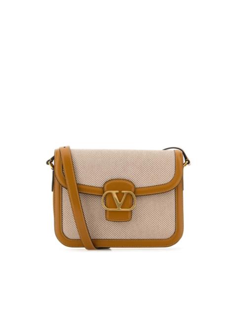 Valentino Valentino Garavani Two-Tone Canvas And Leather 9To5 Shoulder Bag