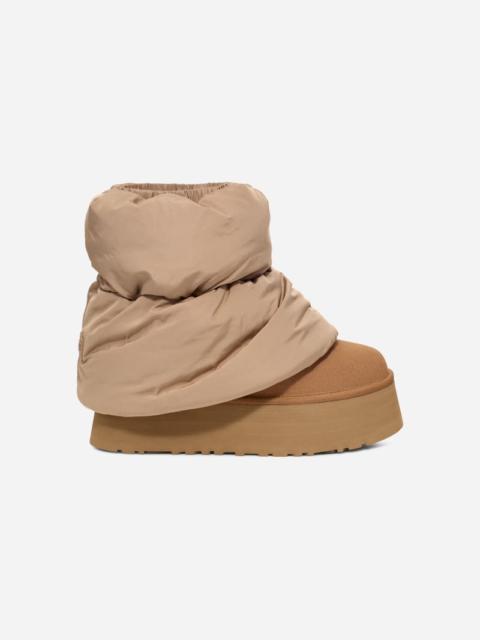 UGG ® Women's Classic Mini Dipper Puffer Textile/Suede Classic Boots in Amphora/Chestnut