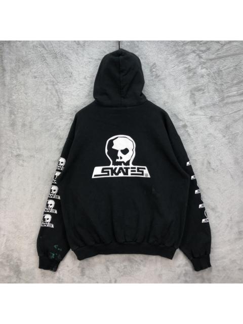 Other Designers Vintage - VINTAGE Y2K SKULLSKATES MADE IN CANADA PAINT HOODIE #5112-32