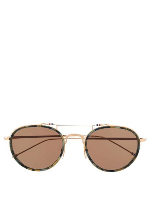 Thom Browne Navy Tortoise Eyewear