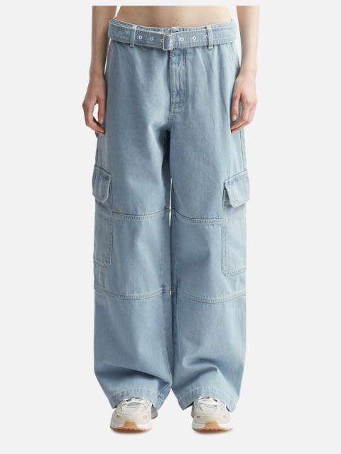 Maison Kitsuné BELTED UTILITY DENIM PANTS