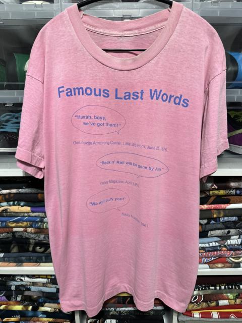 Other Designers Vintage 80s Famous Last Words Humor Tee Large