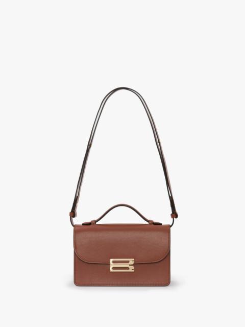 Victoria Beckham Exclusive Mini Dorian Bag In Tan Grained Leather