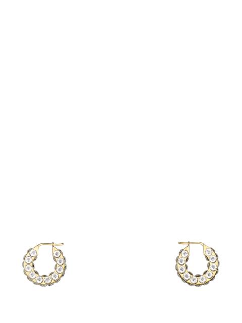Amina Muaddi Embellished metal small Jaheel earrings