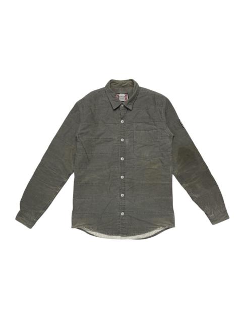 Moncler Vintage Moncler Camme Bleu Distressed Down Shirt Jacket