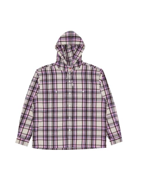 Supreme Printed Hooded Flannel Shirt 'Pink'