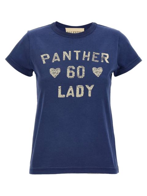 Valentino Panther Lady T-Shirt Blue