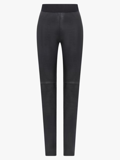 UMA WANG LONG LEATHER LEGGINGS | BLACK