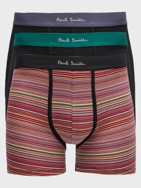 Paul Smith Men's 3-Pack Organic Cotton Trunks