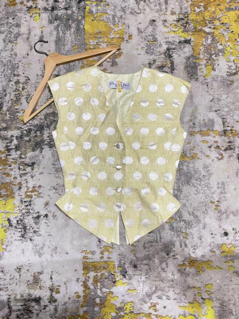 Other Designers Vintage - Vintage Christian Dior polcadot Off Shoulder Blazers