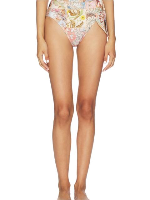 Zimmermann Daylight Tie High Waist Bikini Bottom