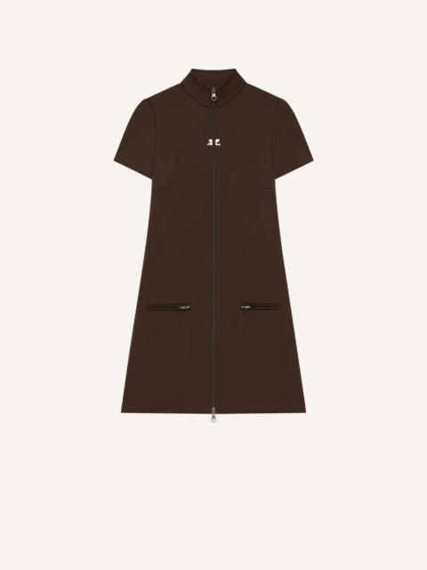 courrèges INTERLOCK TRACKSUIT MINI DRESS